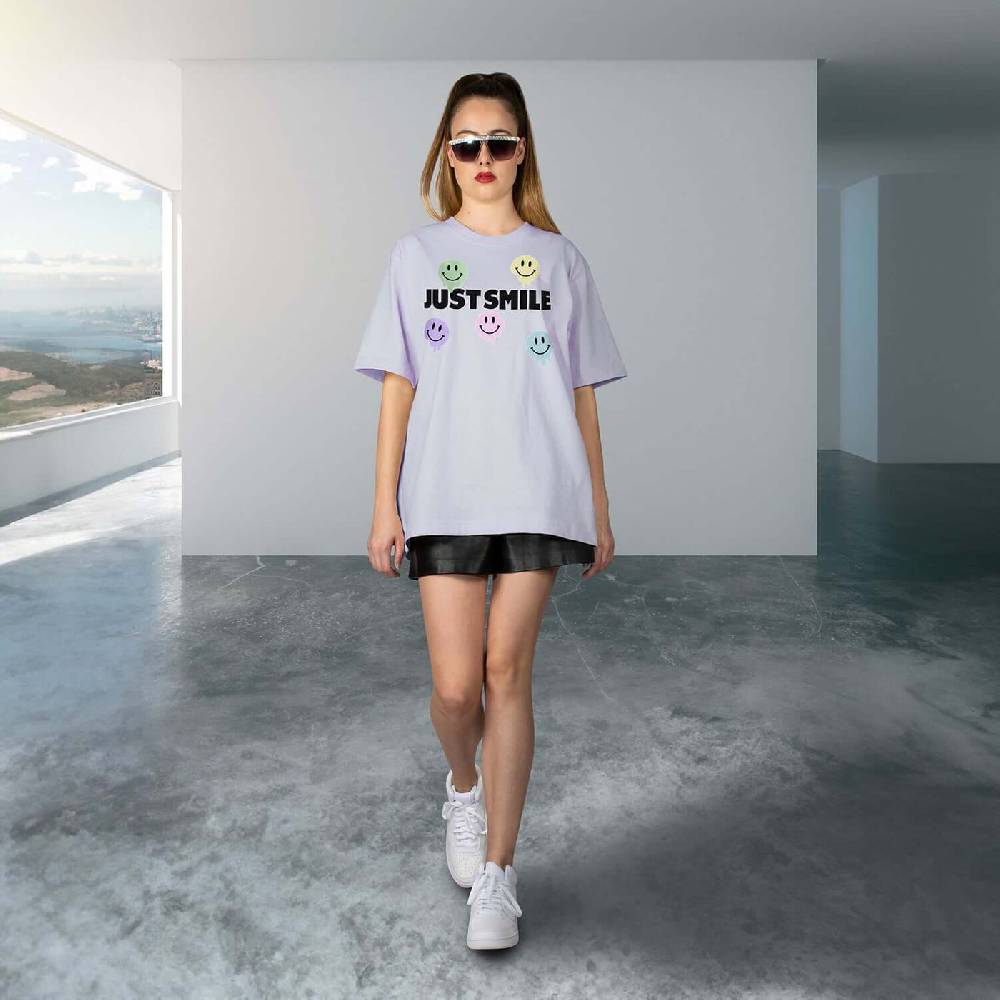 NIL+MON Oversize Tee "TZ Smile" Kostenlose Rückgabe