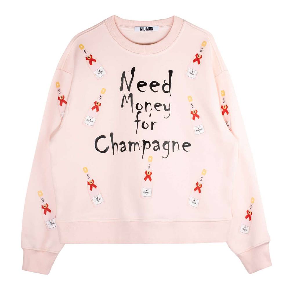 NIL+MON Sweatshirt "Champagne Girl" Super Rabatt