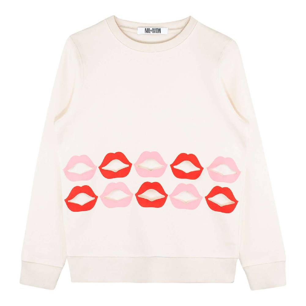 NIL+MON Sweatshirt "Lovely Lips" Black Friday Preise