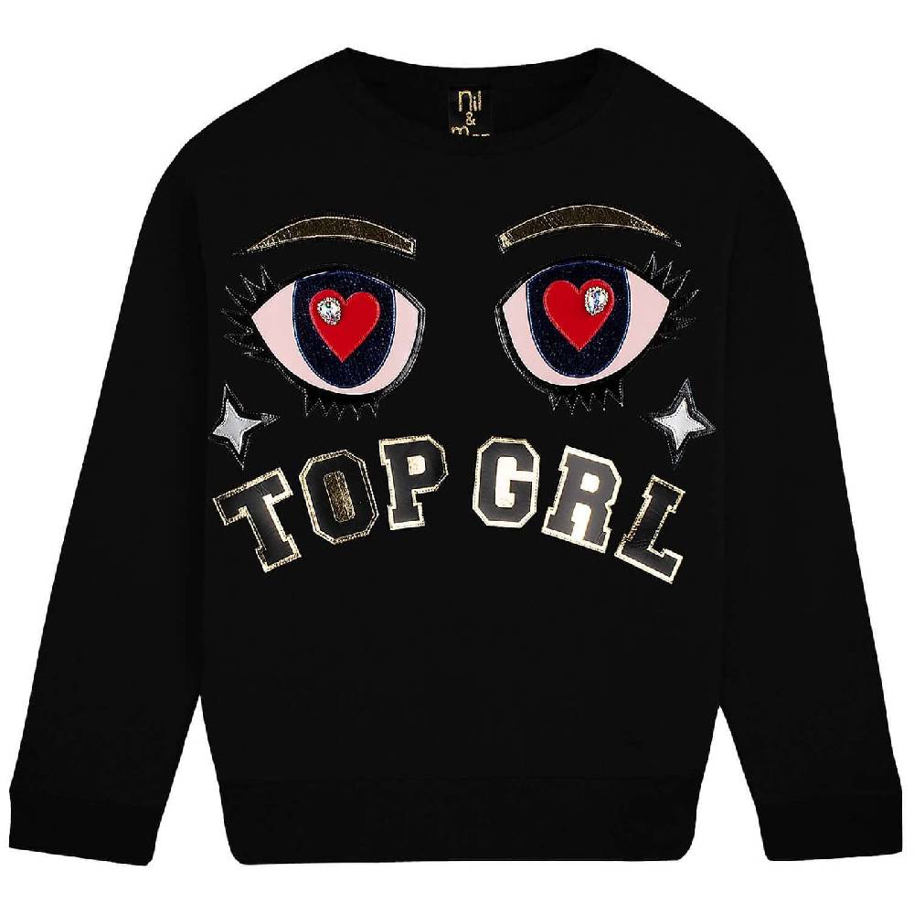 NIL+MON Sweatshirt "Top GRL" Fabrik Onlineshop