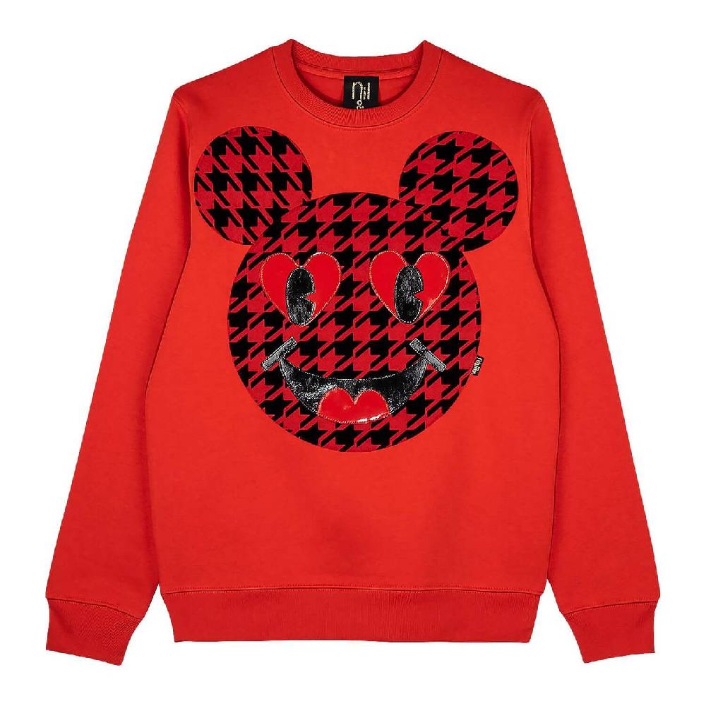 NIL+MON Sweatshirt "Chess" - red Rabatt