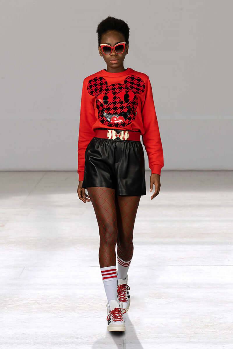 NIL+MON Sweatshirt "Chess" - red Rabatt