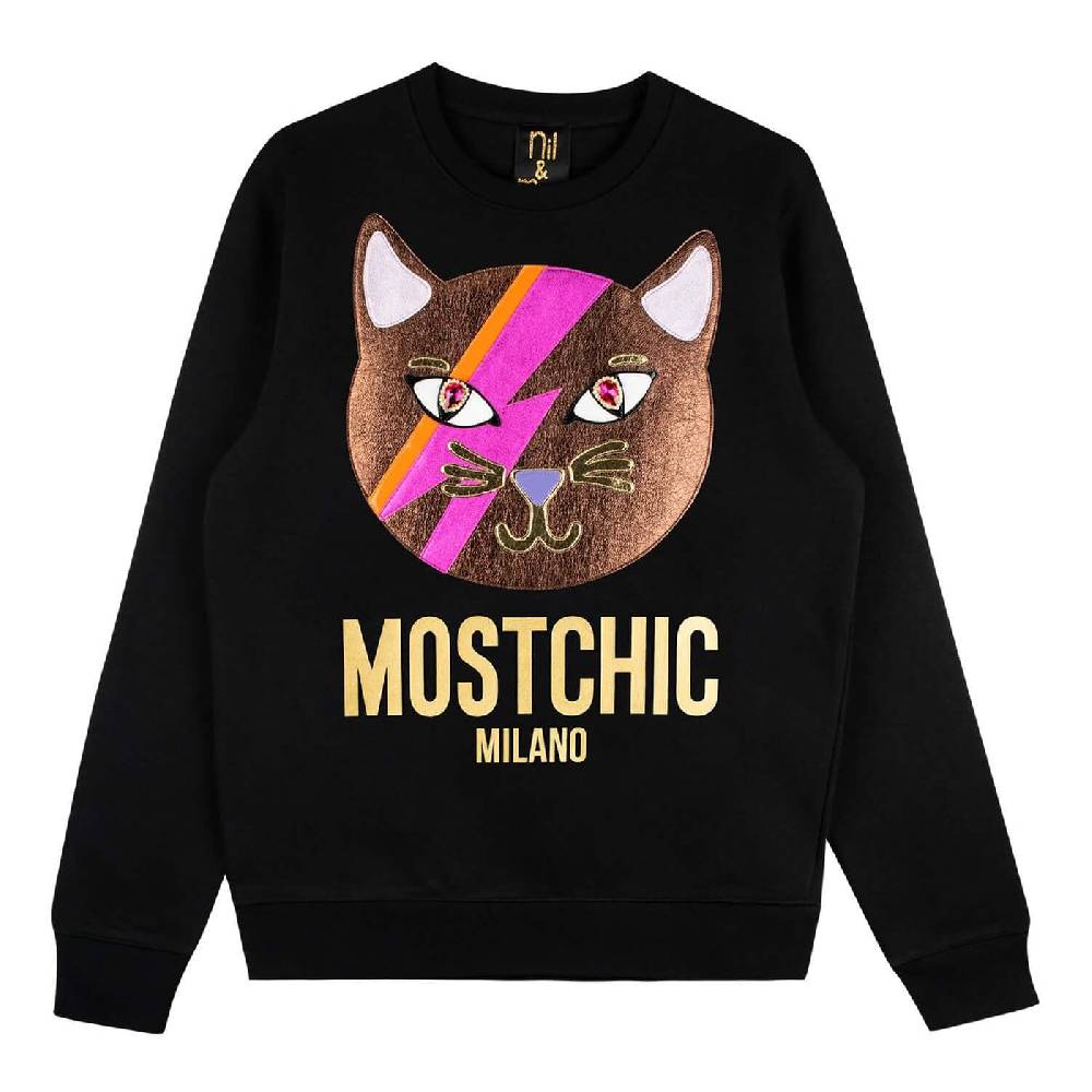 NIL+MON Sweatshirt "Chic Cat Gold" Online Shopping