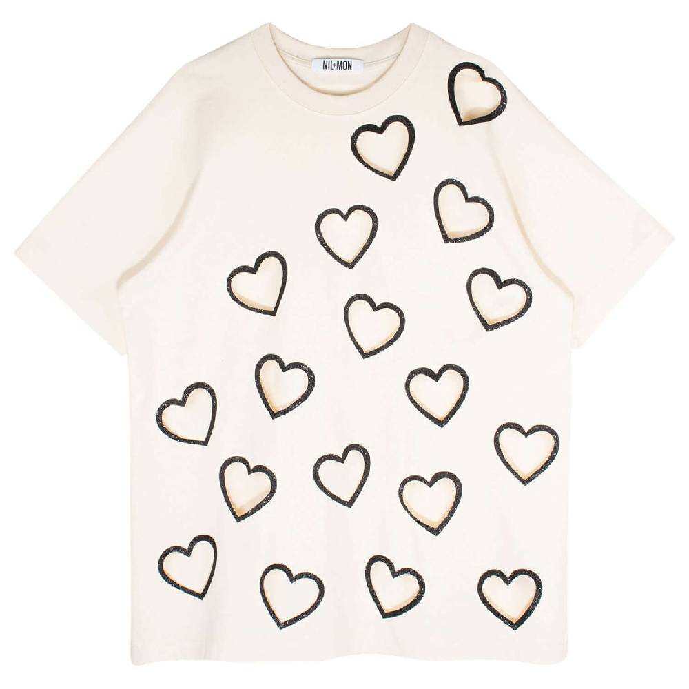 NIL+MON Oversize Tee "Flying Hearts" Versandkostenfrei