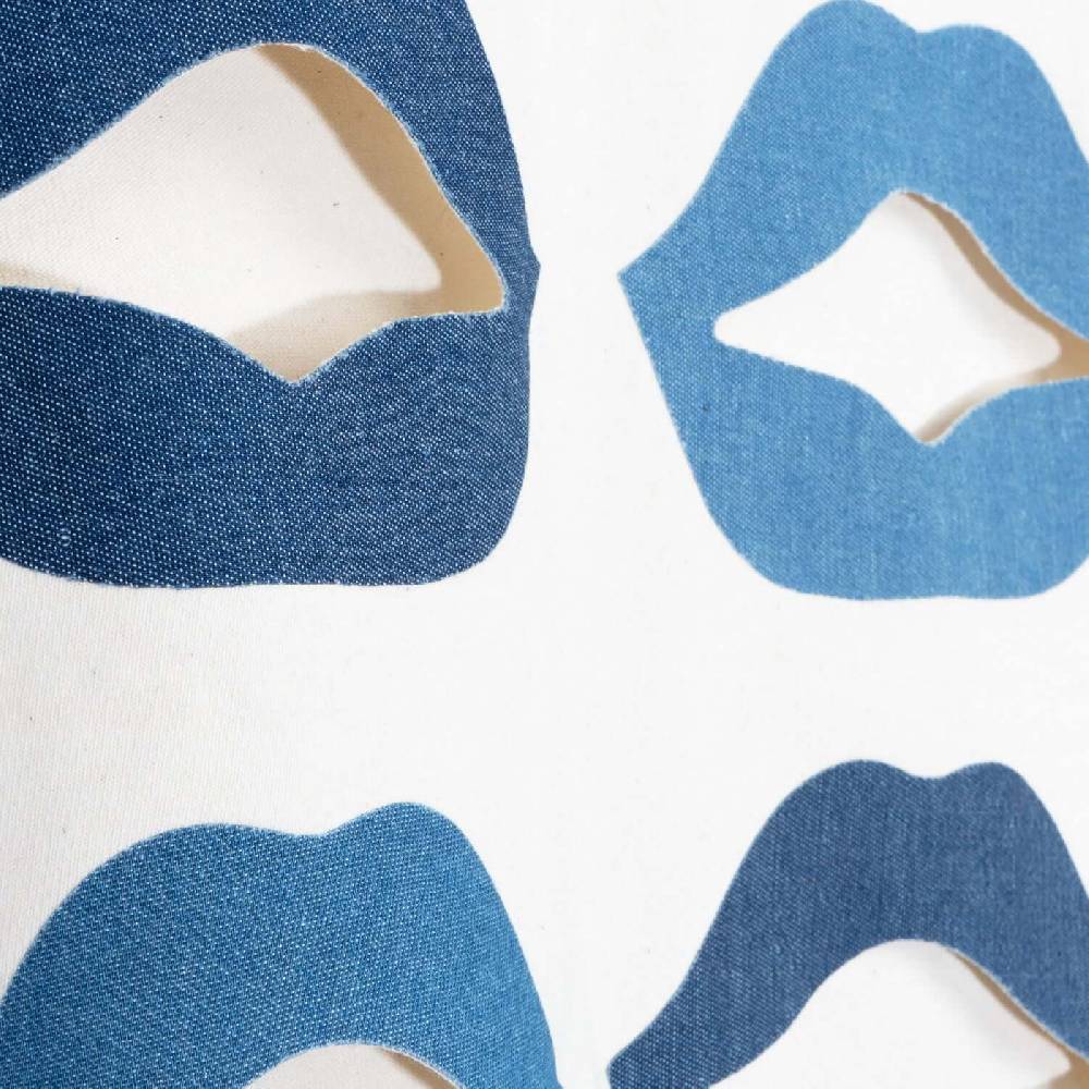 NIL+MON Oversize Tee "Denim Lips" Flash Sale
