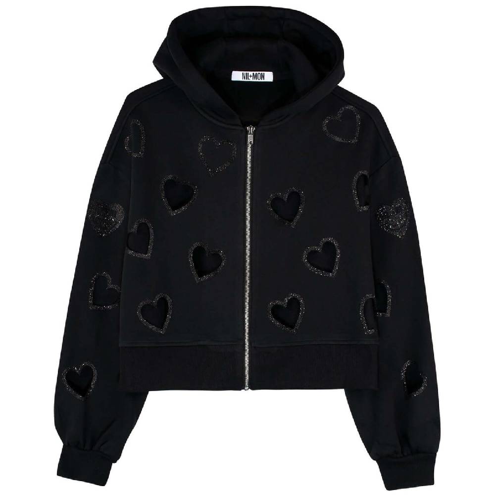 NIL+MON Crop Zip Hoodie "Flying Hearts" Vatertagsangebot