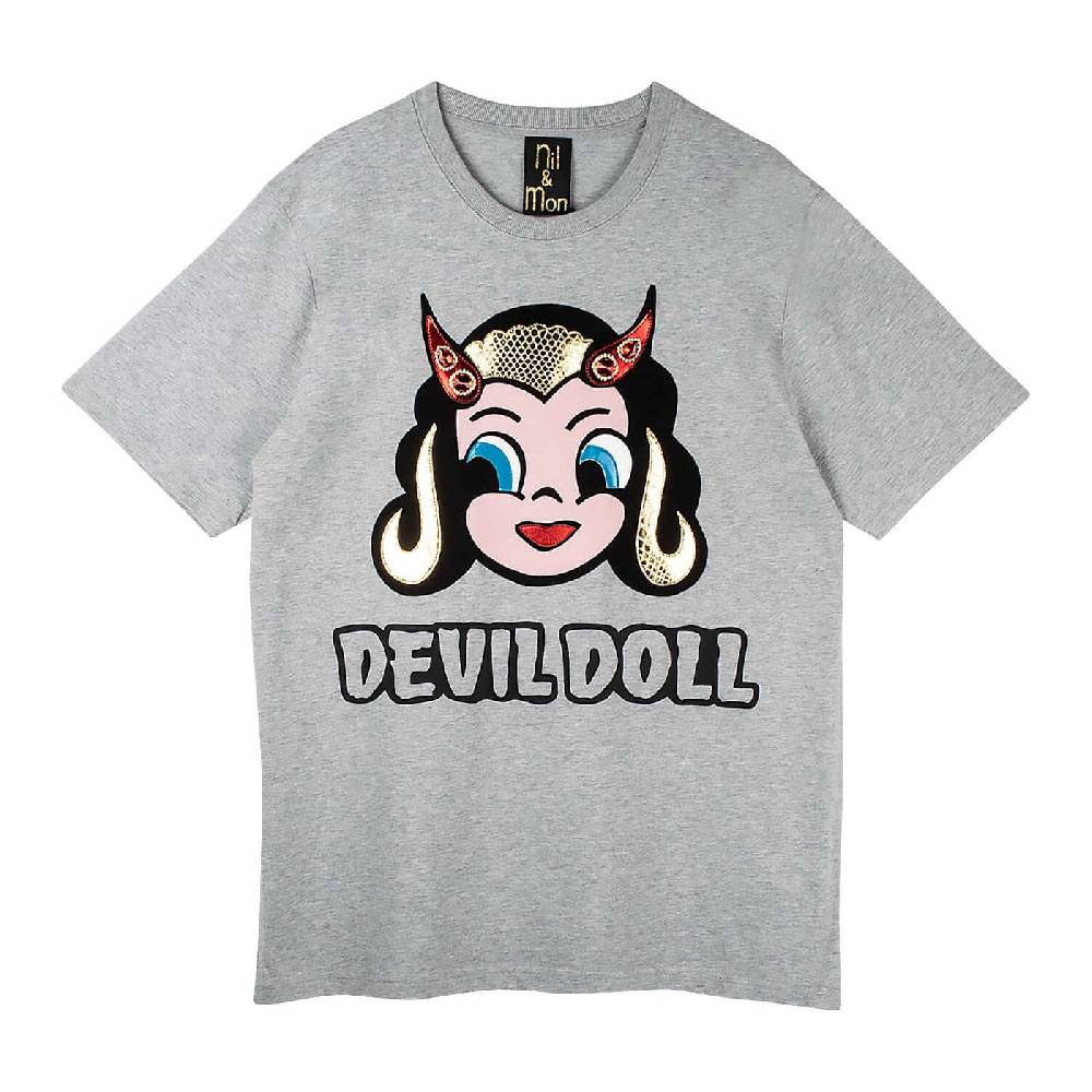 NIL+MON Oversize Tee "Devil Doll" Neueste Stile