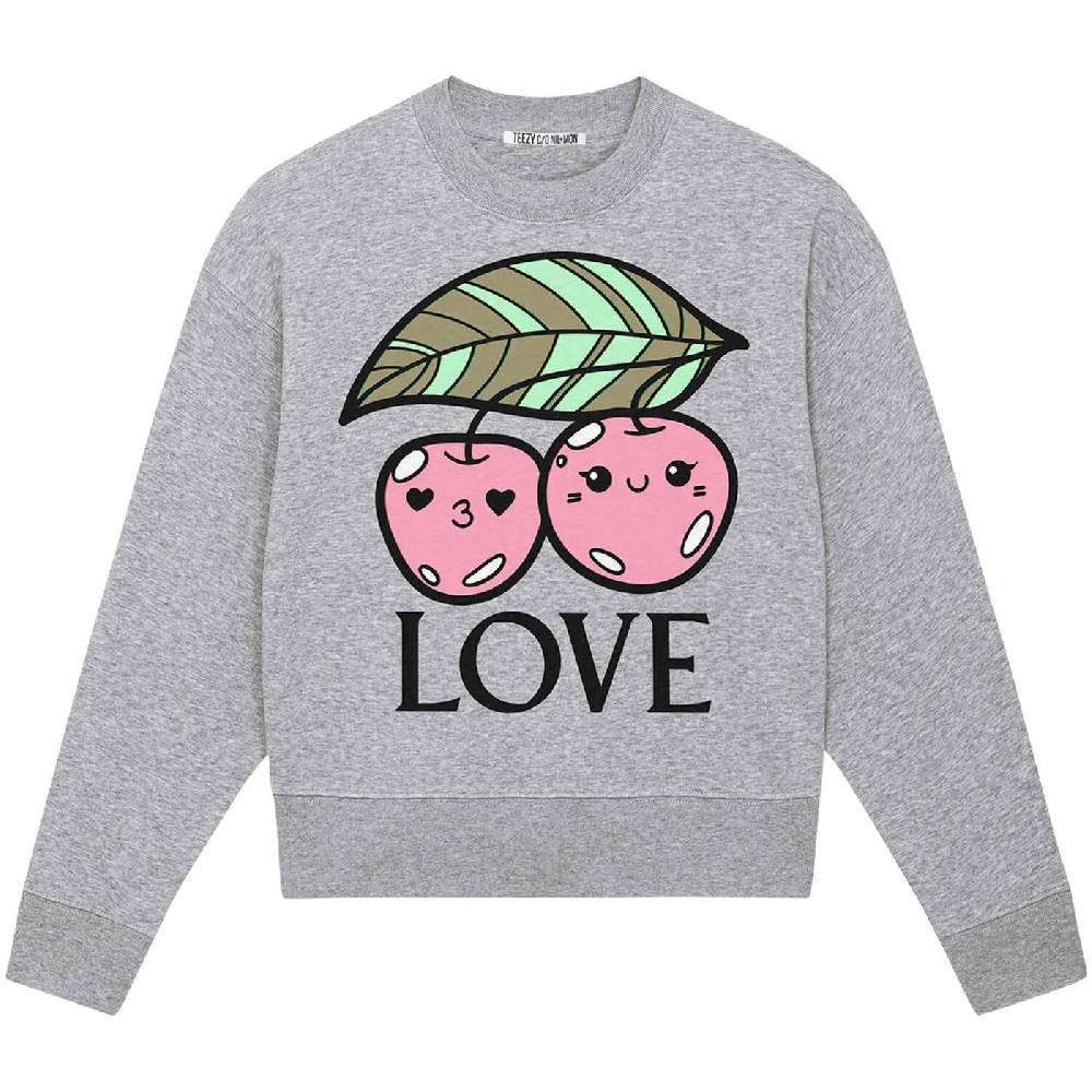 NIL+MON Crop Sweatshirt "TZ Cherry" Blitzangebot