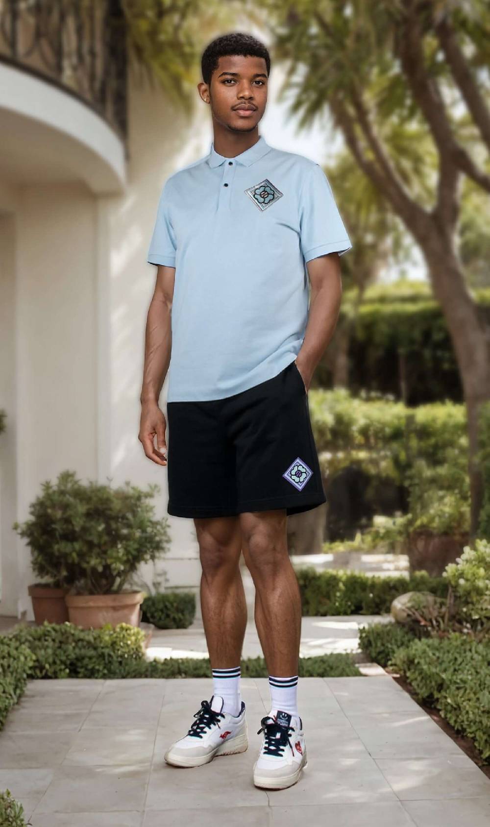 NIL+MON Shorts "Clover Blue" Super Rabatt