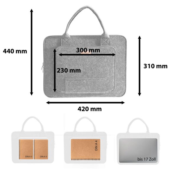Packenger Packenger Filz-Laptoptasche 15,6 Zoll Riesige Ersparnisse