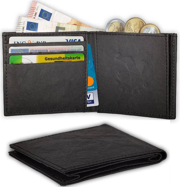 Papero PAPERO leichtes flaches Papier Wallet RAVEN mit integriertem RFID-Schutz und Münzfach Online Outlet