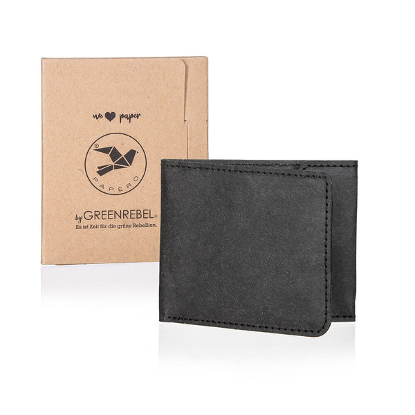 Papero PAPERO leichtes flaches Papier Wallet RAVEN mit integriertem RFID-Schutz und Münzfach Online Outlet