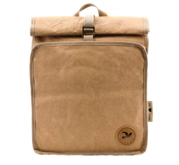 Papero PAPERO Rucksack LIZARD 21 L PRAKTISCH aus waschbarem Kraft Papier leicht, reißfest und wasserfest nachhaltig Räumungsverkauf