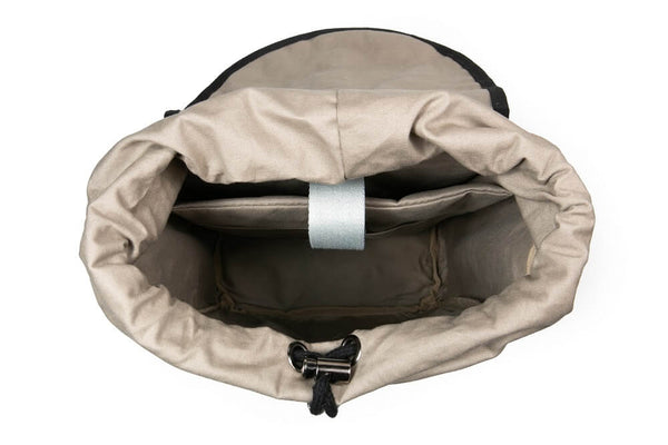Papero PAPERO Rucksack OWL aus Kraft Papier 13 L leicht, reißfest und wasserfest vegan, nachhaltig Kauf eins, bekomm eins gratis
