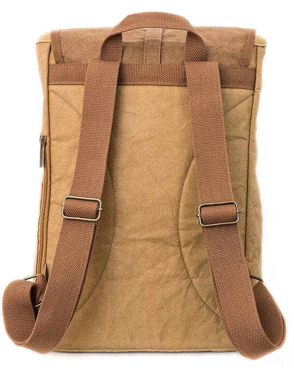 Papero PAPERO Rucksack OWL aus Kraft Papier 13 L leicht, reißfest und wasserfest vegan, nachhaltig Kauf eins, bekomm eins gratis