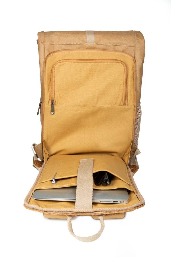Papero PAPERO Rucksack YETI PRO EDITION 26 L DURCHDACHT aus Kraftpapier leicht, reißfest und wasserfest nachhaltig Sonderangebote