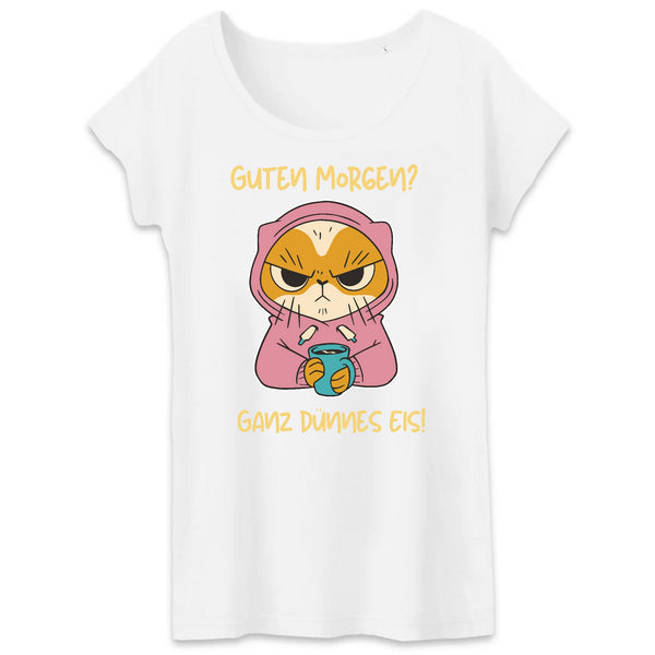 Papero T-SHIRT - BIO- Cat Guten Morgen, dünnes Eis - Damen Neueste Stile