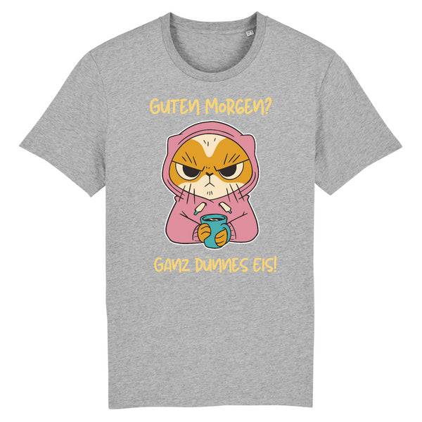 Papero T-SHIRT - BIO- Cat Guten Morgen, dünnes Eis - HERREN Letzte 2 Tage