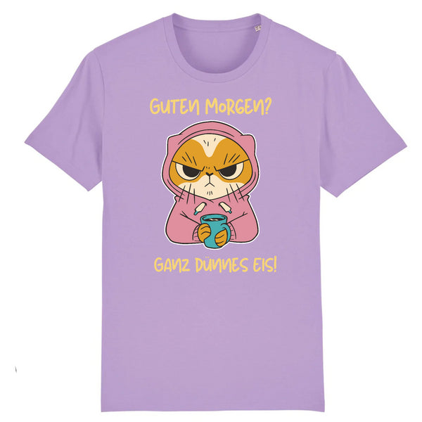 Papero T-SHIRT - BIO- Cat Guten Morgen, dünnes Eis - HERREN Letzte 2 Tage