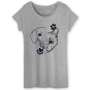 Papero T-Shirt - BIO- Dog + Cat Heartbeat - Damen Bis zu 65% Rabatt