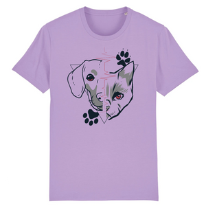 Papero T-Shirt - BIO- Dog + Cat Heartbeat - Herren Nur für heute