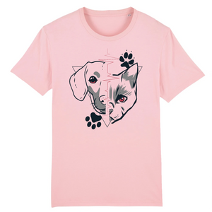 Papero T-Shirt - BIO- Dog + Cat Heartbeat - Herren Nur für heute