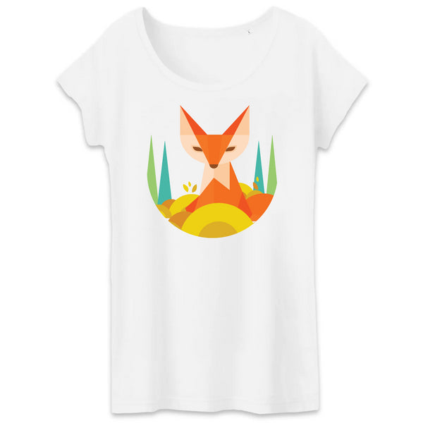 Papero T-SHIRT - BIO- Fox Geometric - Damen Bis zu 55% Rabatt