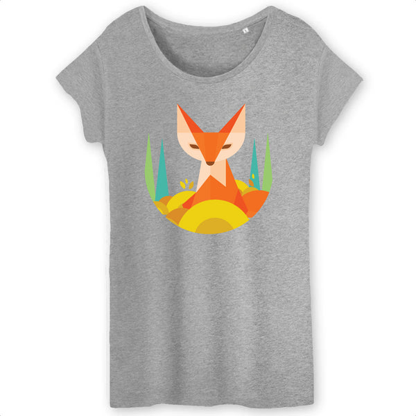 Papero T-SHIRT - BIO- Fox Geometric - Damen Bis zu 55% Rabatt