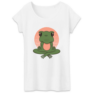 Papero T-Shirt- BIO- FROSCH YOGA VINTAGE- Damen Kostenloser Versand international