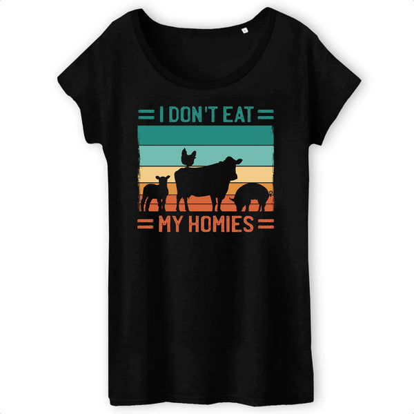 Papero T-SHIRT - BIO- I dont eat my homies - Damen Schlussverkauf