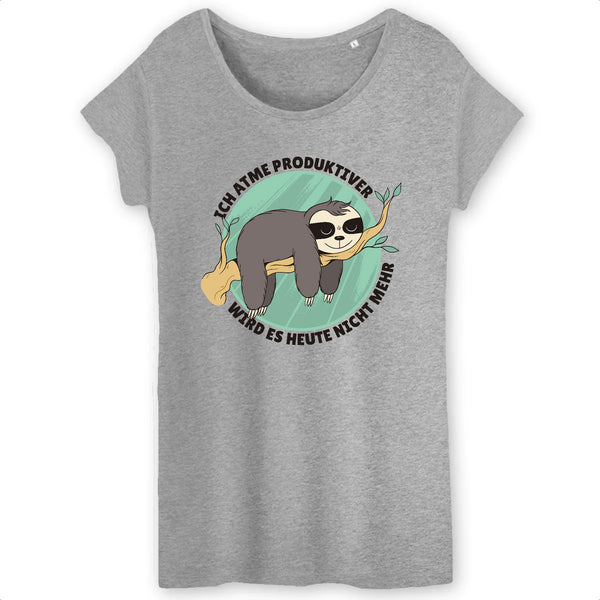 Papero T-SHIRT - BIO- Sloth Ich Atme produktiver - Damen Flash Sale
