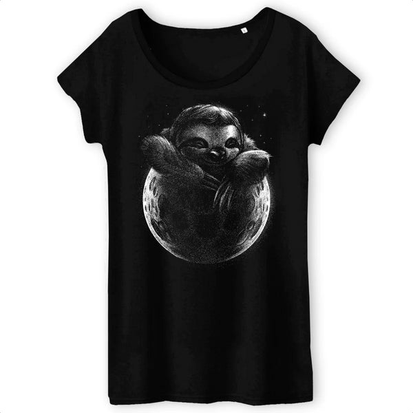 Papero T-SHIRT - BIO- Sloth sleeping the moon - Damen Black Friday