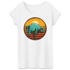 Papero T-Shirt - BIO- vintage-sunset-bison - Damen Valentinstagsangebot