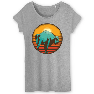 Papero T-Shirt - BIO- vintage-sunset-bison - Damen Valentinstagsangebot