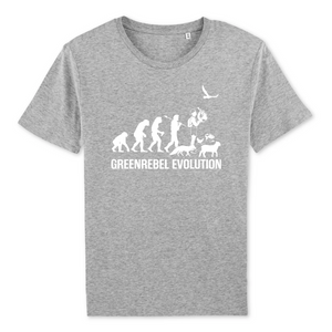 Papero T-Shirt- BIO - Greenrebel Evolution - Es ist Zeit für die grüne Rebellion- Herren Blitzangebot