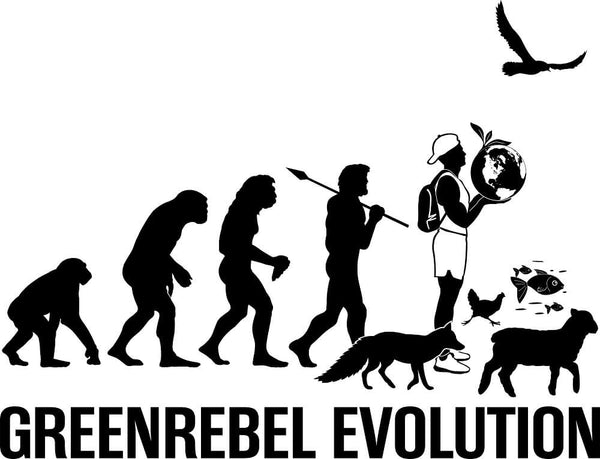 Papero T-Shirt- BIO - Greenrebel Evolution - Es ist Zeit für die grüne Rebellion- Herren Blitzangebot