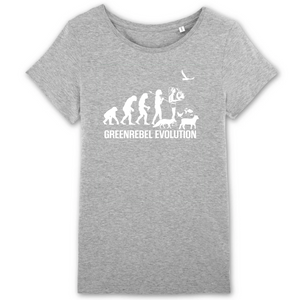 Papero T-Shirt- BIO - Greenrebel Evolution- Es ist Zeit für die grüne Rebellion- Damen Große Rabatte