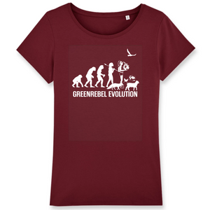 Papero T-Shirt- BIO - Greenrebel Evolution- Es ist Zeit für die grüne Rebellion- Damen Große Rabatte