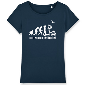 Papero T-Shirt- BIO - Greenrebel Evolution- Es ist Zeit für die grüne Rebellion- Damen Große Rabatte