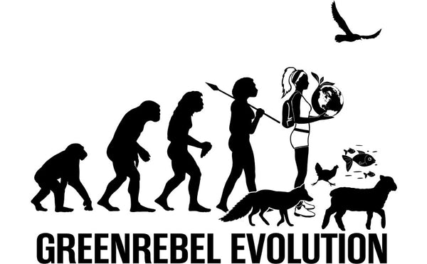 Papero T-Shirt- BIO - Greenrebel Evolution- Es ist Zeit für die grüne Rebellion- Damen Große Rabatte