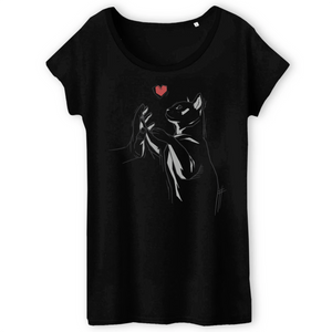 Papero T-Shirt- BIO- CAT LOVE- Damen Bestseller