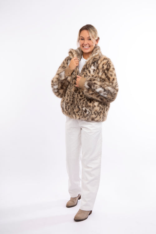 Petite M. Kunstpelz Blouson mit Tiger-Print Neuheiten