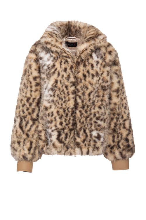 Petite M. Kunstpelz Blouson mit Tiger-Print Neuheiten