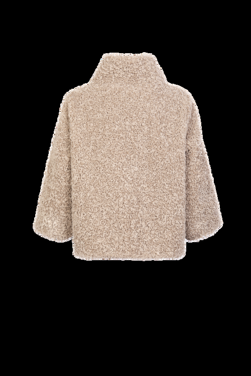 Petite M. Teddyfell Kurze Jacke in Beige Saisonale Angebote