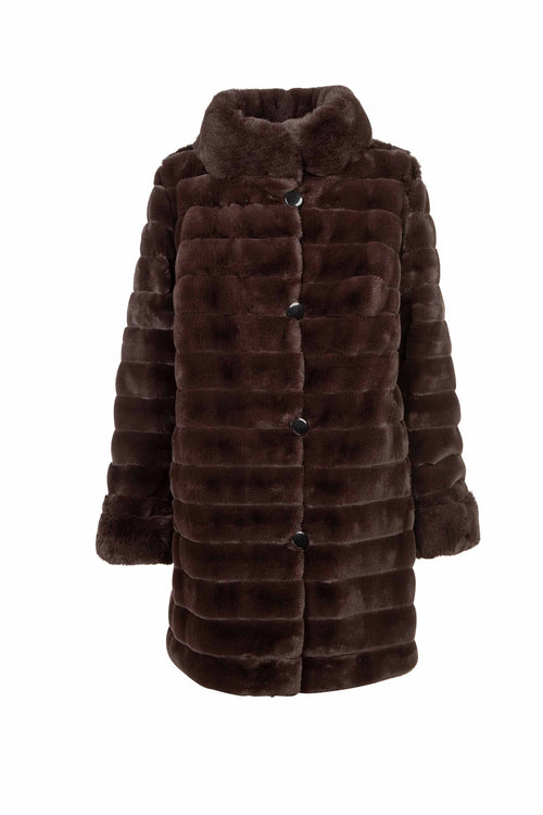 Petite M. Kunstpelz Jacke zum Wenden Schwarz - Braun Günstig kaufen