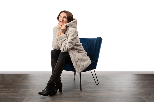 Petite M. Leichte Kunstpelz Jacke mit Kapuze VIP-Rabatte