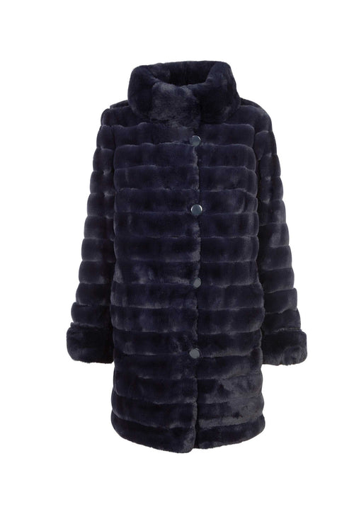 Petite M. Kunstpelz Jacke zum Wenden Blau Bis zu 50% Rabatt
