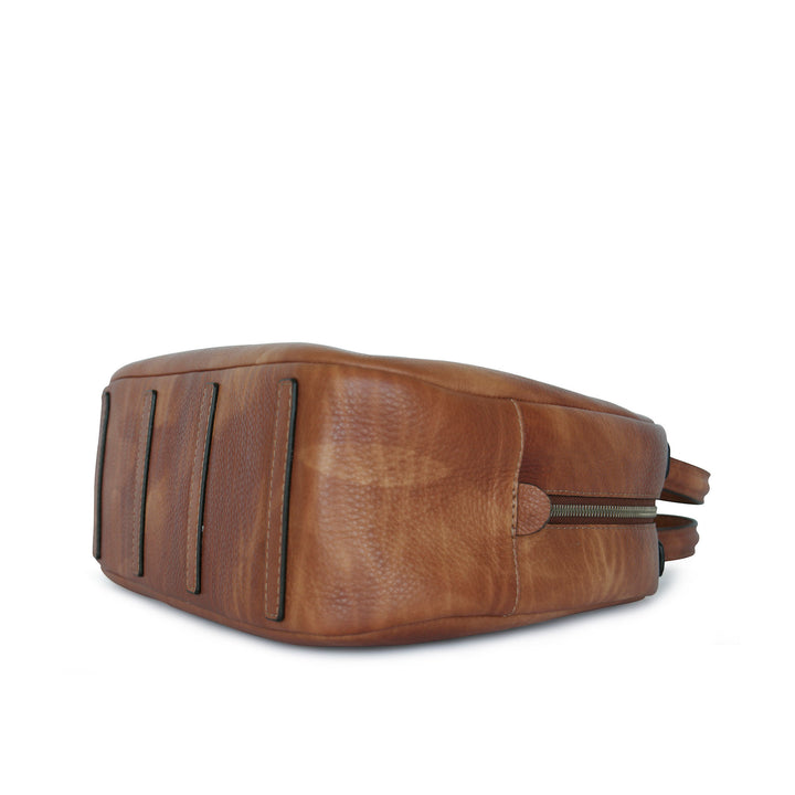 Philini Handtasche Vintagestyle in cognac Domi Kostenloser Versand