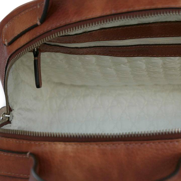 Philini Handtasche Vintagestyle in cognac Domi Kostenloser Versand