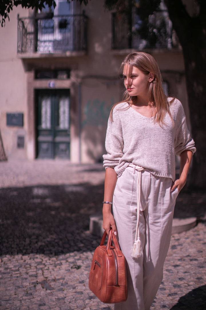 Philini Handtasche Vintagestyle in cognac Domi Kostenloser Versand